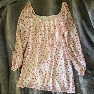 Floral Mini Long Sleeve Dress